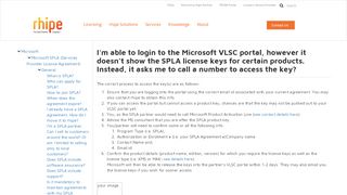 
                            3. I'm Able To Login To The Microsoft VLSC Portal, However ...