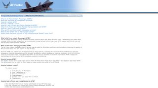 
                            7. IM and Email Problems - Air Force Portal - AF.mil