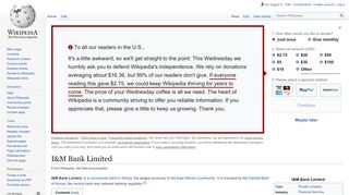 
                            2. I&M Bank Limited - Wikipedia