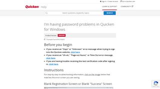 
                            4. I'm having password problems in Quicken for Windows