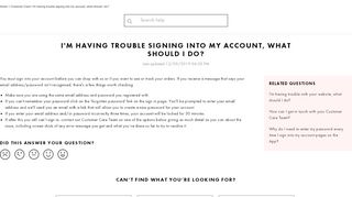 
                            4. I'm having trouble signing into my account - ASOS | Shop women's ...