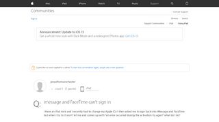 
                            9. imessage and FaceTime can't sign in - Apple …