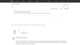 
                            3. iMessage Sign in - Apple Community