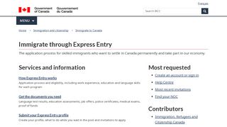 
                            1. Immigrate through Express Entry - Canada.ca