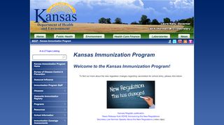 
                            2. Immunization Program - Kansas Department of Health and Environment