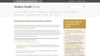 
                            9. Immunization Requirements for New Students | Student Health Center