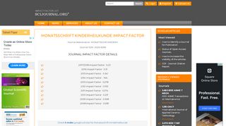 
                            11. Impact Factor of Monatsschrift Kinderheilkunde - 2018 ...