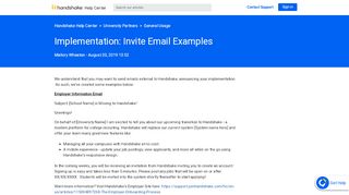 
                            8. Implementation: Invite Email Examples – Handshake Help Center