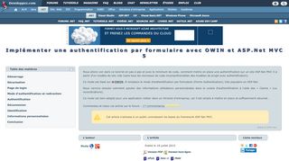 
                            7. Implémenter une authentification par formulaire avec OWIN ...