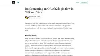 
                            3. Implementing an OAuth2 login flow in WKWebView - Posts from ...