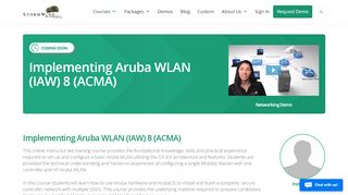 
                            9. Implementing Aruba WLAN (IAW) 8 (ACMA) - StormWind Studios