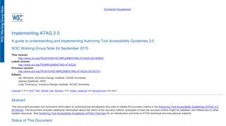 
                            7. Implementing ATAG 2.0 - World Wide Web Consortium