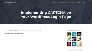 
                            3. Implementing CAPTCHA on Your WordPress Login …