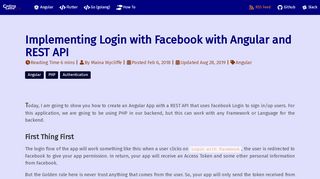 
                            6. Implementing Login with Facebook with Angular and REST API