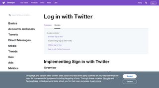 
                            2. Implementing Sign in with Twitter — Twitter Developers