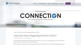 
                            9. Important Notice Regarding NextGen CM/ECF - CINcompass