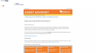 
                            8. Important! Updated Login to WellCare's Agent Workflow Onboarding ...