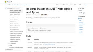 
                            9. Imports Statement - .NET Namespace and Type (Visual Basic ...