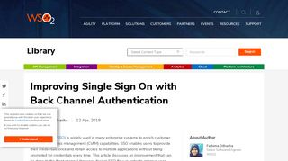 
                            4. Improving Single Sign On with Back Channel Authentication
