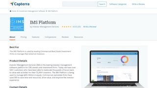 
                            3. IMS Platform Reviews and Pricing - 2019 - Capterra