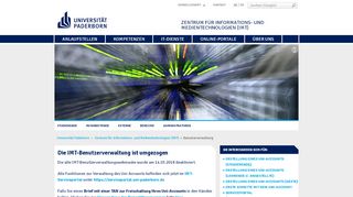 
                            3. IMT - Benutzerverwaltung (Universität Paderborn)