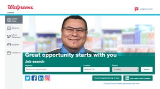 
                            1. In-store career opportunities with WALGREENS