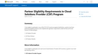 
                            4. Incentive Eligibility Requirements in CSP Program - Microsoft ...