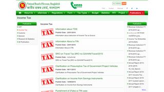 
                            9. Income Tax - National Board of Revenue (NBR), Bangladesh