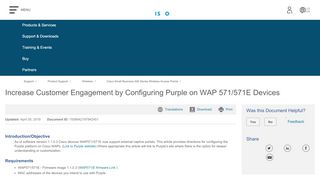 
                            9. Increase Customer Engagement by Configuring Purple on WAP 571 ...