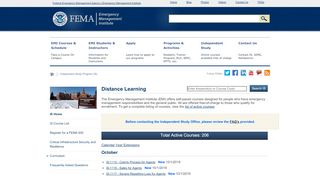 
                            7. Independent Study Program - FEMA Training - FEMA.gov