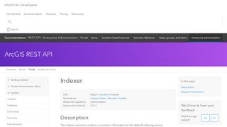 
                            3. Indexer—ArcGIS REST API: Administer your portal | ArcGIS for ...
