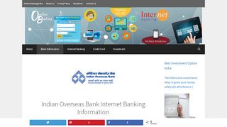 
                            11. Indian Overseas Bank Internet Banking information and ...