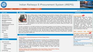 
                            9. Indian Railways tenders for Goods, Works and Services