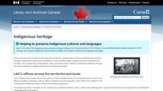 
                            3. Indigenous heritage - Library and Archives Canada