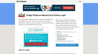 
                            5. Indigo Platinum MasterCard Online Login - CC Bank