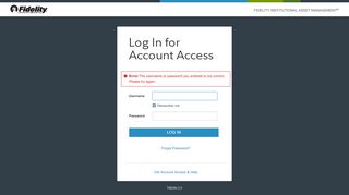 
                            2. Individual Investor Log In - Fidelity Investments