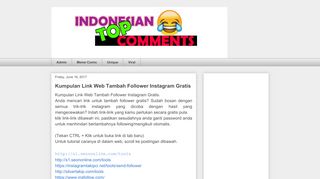 
                            9. Indonesian Top Comments: Kumpulan Link Web Tambah …