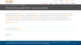 
                            3. Indoor & Outdoor Access Points | Aruba
