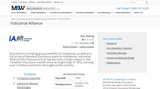 
                            4. Industrial Alliance Insurance Company Profile & Reviews