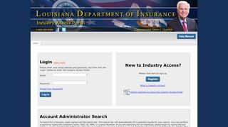 
                            3. Industry Access Portal – Main Page - Louisiana Department of Insurance