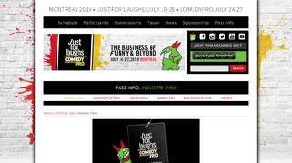 
                            4. Industry Pass | Just For Laughs ComedyPRO