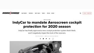 
                            4. IndyCar to mandate Aeroscreen cockpit protection for 2020 ...