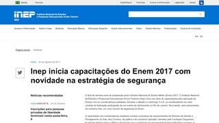 
                            3. Inep inicia capacitações do Enem 2017 com novidade na …