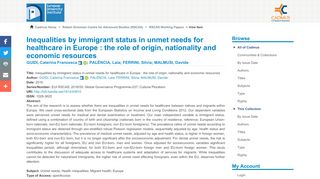 
                            9. Inequalities by immigrant status in unmet needs for ...