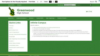 
                            8. Infinite Campus - Greenwood High School