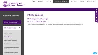 
                            9. Infinite Campus - Independence School District