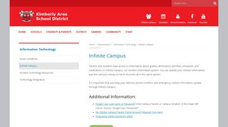 
                            10. Infinite Campus | Information Technology - Kimberly Area School District