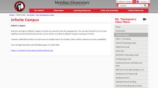 
                            2. Infinite Campus | Meridian Elementary