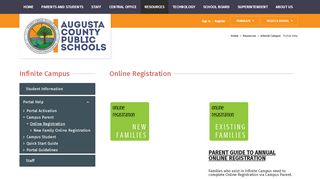
                            1. Infinite Campus / Online Registration