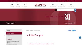 
                            10. Infinite Campus - Ossining Union Free School District